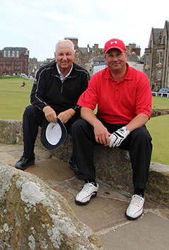 Stephen Parsons (Left) with Jamie Al-Jbouri, Head Professional of Wyndance Golf Club